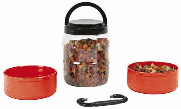 Comedero/bebedero de Viaje Rojo 1.5l